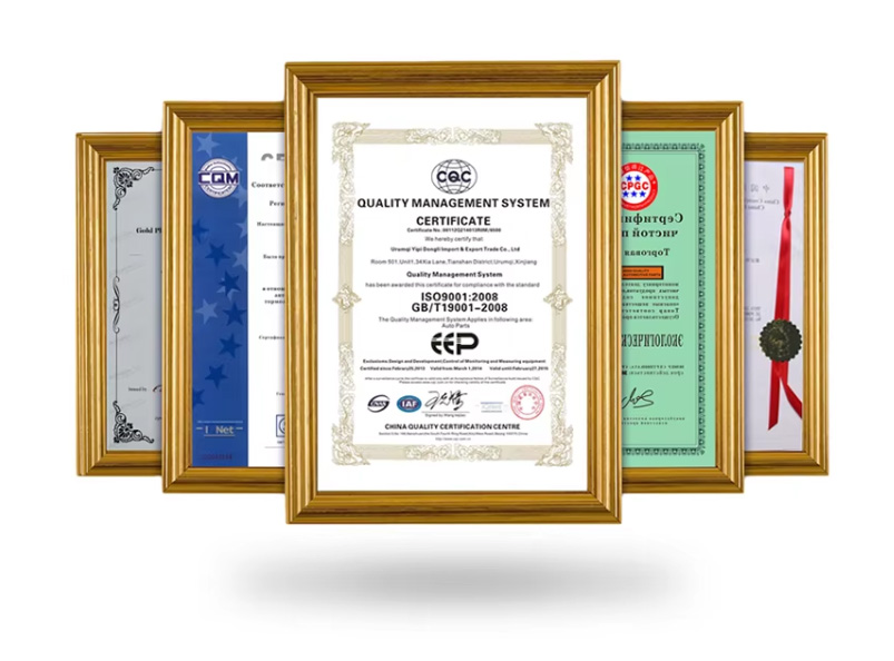 HS-FINEB ISO 9001 and CE quality management certifications