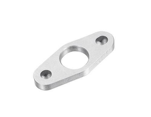 Fine blanked diamond-shaped lock plate with precise hole alignment and burr-free edges