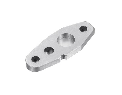 Elongated flange mounting plate with precise bolt hole pattern and flat sealing surface