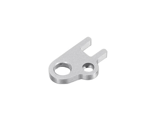 Microalloyed steel gear blank showing fine blanked tooth profile