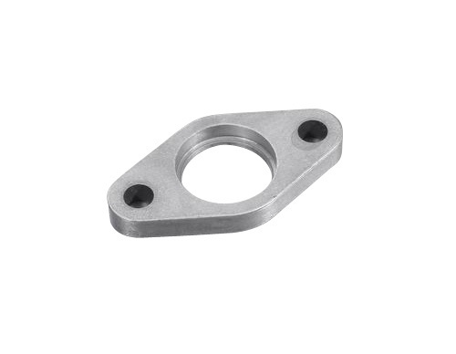 Hexagonal lock component mount showing precise geometry and clean edges from fine blanking