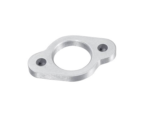 Rounded lock flange plate with precise hole pattern and smooth surface from fine blanking