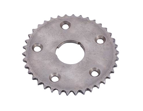 Fine blanked sprocket gear component for automotive transmission applications